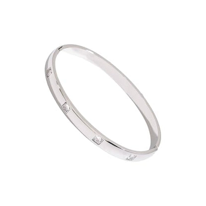 Elegant Minimalist Bangle Bracelet Adjustable Size Wristband Stainless Steel Jewelry Simple Everyday Wear Accessory - style: JDB201272 S