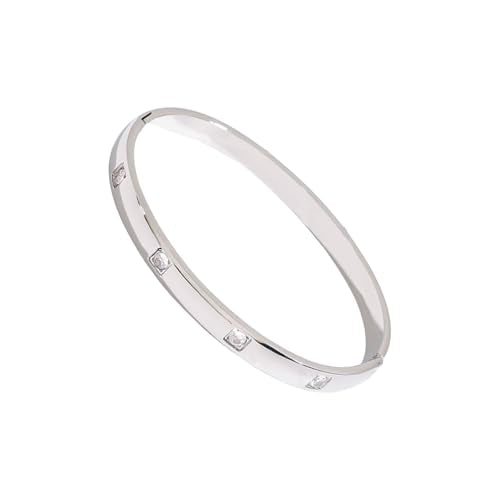 Elegant Minimalist Bangle Bracelet Adjustable Size Wristband Stainless Steel Jewelry Simple Everyday Wear Accessory - style: JDB201272 S