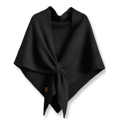 Pashmina Blend Shawl Wraps Women Knitted Shawls Wraps Cardigan Cape Cashmere Shoulder Top Sweater Shawl travel scarf - color: Black