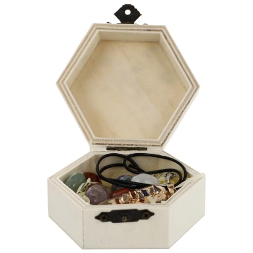 minkissy 1set Seven Chakra Natural Healing Stones for Meditation and Chakra Balancing Box for Mindfulness Practices and Spiritual Rituals