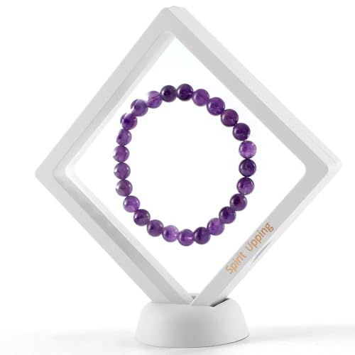 Amethyst Bracelet for Chakra & Yoga, Handmade Stretch Beaded Bracelets for Spiritual Positive Energy