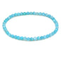 Keleny Gem Semi Precious Gemstones 4mm Round Beads Crystal Stretch Bracelet 7 Inch Unisex - color: Faceted A Grade Blue Amazonite