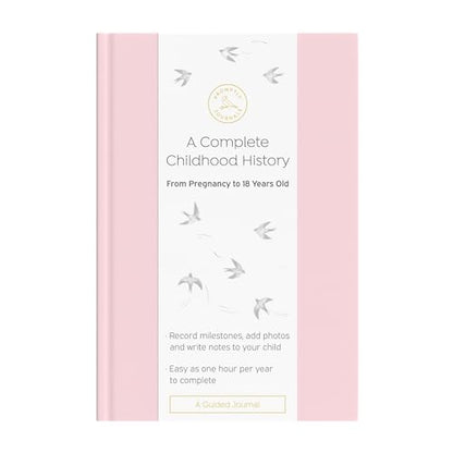 Promptly Journals, A Complete Childhood History: From Pregnancy to 18 Years Old (Blush Pink, Leatherette) | Baby Book and Pregnancy Journal | Baby Memory Book - color: Blush Pink