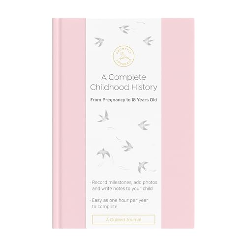 Promptly Journals, A Complete Childhood History: From Pregnancy to 18 Years Old (Blush Pink, Leatherette) | Baby Book and Pregnancy Journal | Baby Memory Book - color: Blush Pink