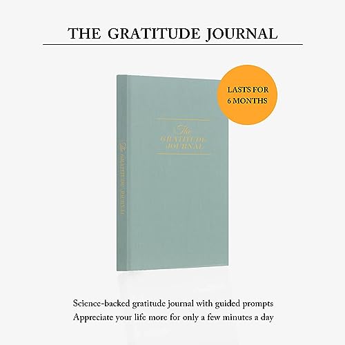 The Gratitude Journal - for More Mindfulness, Happiness, Positive Vibes, Affirmations, Productivity, and Self Reflection -Undated Daily Journal - color: Emerald Green