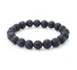 Adabele 1pc Natural Stretch Gemstone Bracelet 8mm (0.31") Bead 7 Inch to 8.5 inch Healing Crystal Energy Quartz Chakra Jewelry Women Unisex Birthday Gift - color: Lava Rock, size: 7 inch