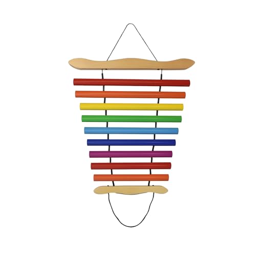 TNZMART Hanging 9 Note Sound Healing Chimes, Sound Bath Percussion Instruments for Yoga or Relaxation, Meditation Wind Chime (Colorful) - color: Colorful