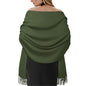 Winter Scarf for Women Pashmina Shawls and Wraps for Evening Dresses Wedding Party Bridesmaid Warm Long Scarves Shawl - color: Green