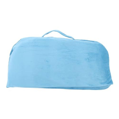 Dioche Wooden Meditation Bench Ergonomic Detachable Meditation Kneeling Stool with Soft Cushion and Carry Bag for Home Yoga and Practice Wood Cotton Material (Blue) - color: Blue