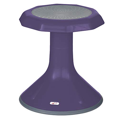 ECR4Kids ACE Active Core Engagement Wobble Stool, 15-Inch Seat Height, Flexible Seating, Eggplant - color: Eggplant