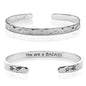 Carviell Bracelet - Gifts for Women – Inspirational, Friendship, Love, Mom, Daughter, Sister, Christian, Graduation, Memorial & Wedding Gifts – 100+ Phrases – Stainless Steel, Gift-Ready - style: BADASS Gift - You are a Badass