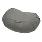 Half Moon Meditation Cushion, Yoga Meditation Pillow with Buckwheat Hulls and Cotton Cover for Floor Seating, Stable Support with Compact Lightweight Design (Gray) - color: Gray