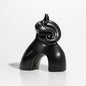 Tai Chi Motion Ceramic Sculpture - Handmade Jingdezhen Porcelain Statue, 7-Inch Abstract Yin Yang Zen Figurine for Home Office Desk Shelf Décor