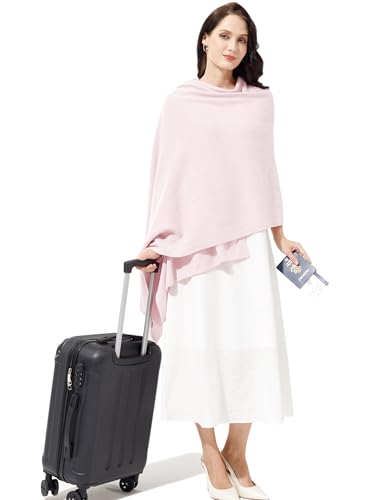 Soft Cashmere Blend Wrap Chic Scarf Stole for Women Wayfarer Travel Extra Large 87"x28" - color: Sakura
