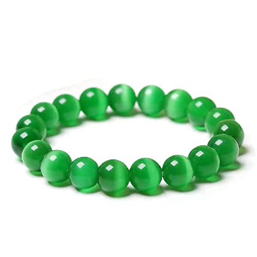 Fuqimanman2020 Healing Natural Stone Stretch Bracelet Strand Chakra Crystal Beaded Energy Reiki Spirituality for Women Conservancy Meditation Protection Jewelry - color: Green