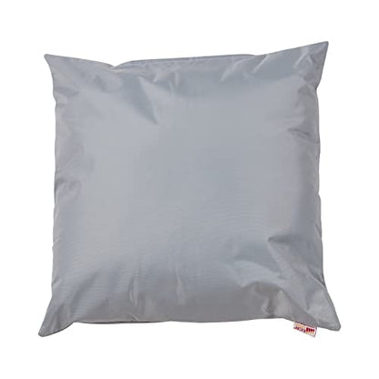 ECR4Kids Jumbo Indoor/Outdoor Kids Floor Pillow Cushion, 27in x 27in, Classroom Essentials, Light Grey - color: Grey