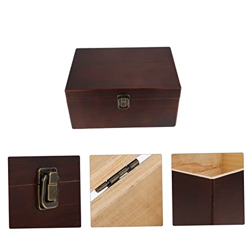 Homoyoyo Multifunctional Storage Bin Wooden Storage Organizer Desktop Wooden Organizer