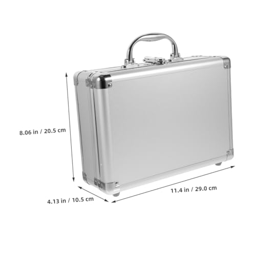 Portable Hard Case Aluminum Tool Storage Case Men's Metal Briefcase for Outdoor