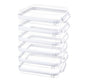 6-Pack Clear Bag Hard Shell Zipper Case with Handle, 1.3mm Thick Rigid Pouch for Craft Organizers and Storage, Large 12.6" Square Containers for Board Games, Puzzles & Toys - size: 6 Handle XL