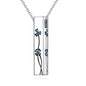 Cremation Urn Necklaces for Ashes Sterling Silver 3D Vertical Bar Memorial Pendant for Loved Ones Keepsake Cremation Jewelry Gifts for Women Men - style: Clover