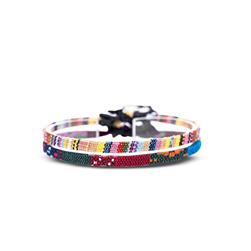 Made by Nami 2 Pcs Boho Surfer Bracelets for Women and Men Waterproof and Adjustable Braided Bracelets Set of 2 for Ethnic Hippie Style - color: Yellow & Ethnic