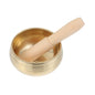 1 Set Music Bowl Sound Relaxation Meditations Bowls Mallet Creative Holder Meditation Bowl Meditation Singing Bowl Golden Clapper - size: 8x8x5cm