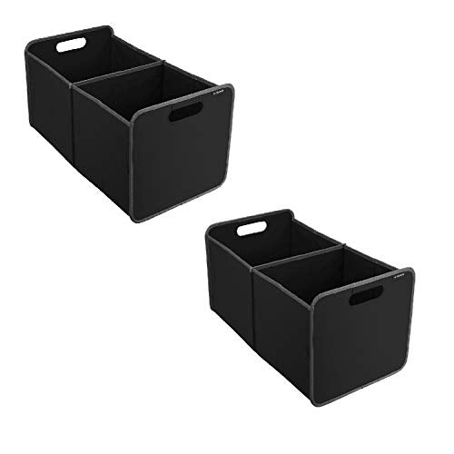 X-Large Black 2-Pack 23.6x12.8x12inches Trunk Organizer Dorm Shopping Car Toys Sports Gear Travel Foldable Box - color: Lava Black, size: 2-Pack / X-Large