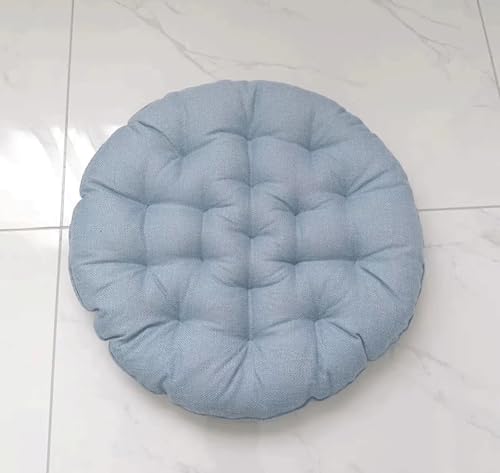 Solid Color Floor Cushion,Large Linen Tatami Floor Pillow,Japanese Round Futon,Thicken Tufted Cotton Seat Cushion,Yoga Meditation Cushion Balcony Outdoor(Size:65x65cm(26x26inch),Color:C) - color: C, size: 65x65cm(26x26inch)