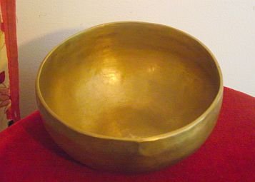 Tibetan Buddhist Singing Bowl; 5in diameter; 400grams weight.
