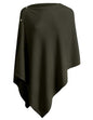 PULI Women's Versatile Knitted Shawls Scarf Poncho Sweater with Buttons Lightweight Spring Summer Fall Wraps - color: A-dark Army Green