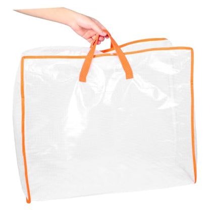 LIOOBO Heavy Duty Closets Storage Bag Quilt Organizer Large Travel Bag Zipper Window