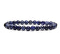 Angelstones Handmade Natural Healing Gemstone 6mm Round Beads Stretch Crystal Bracelet 7 Inch Unisex - color: Blue Sodalite