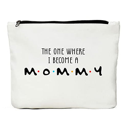 New Mom Gifts Makeup Bag Girl Boy Mom Cosmetic Bag Funny Baby Shower Gifts Pregnancy Announcement Travel Toiletry Bag Christmas Thanksgiving Birthday Gift for Momen Mother New Mommy First Time Moms - color: multi194