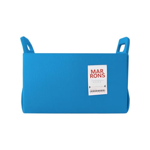 Collapsible Felt Lightblue Storage Bin Medium 11"x7.1"x7.1" – Foldable Basket with Handles for Closet, Storage, Laundry Room Organization, Decorative Storage Bins for Shelves, Cube Storage - color: LIGHTBLUE, size: MEDIUM