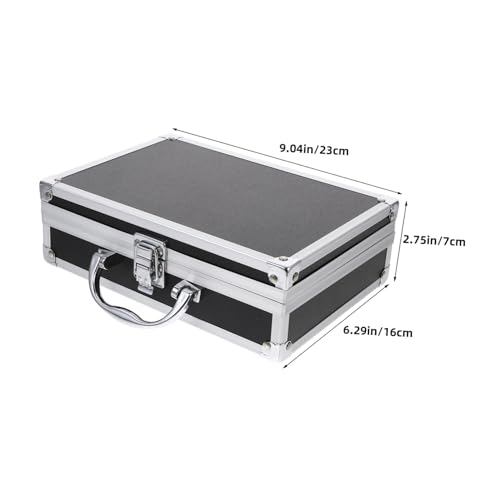 HEMOTON Multi Functional Aluminum Briefcase with Reinforced Handle Large Capacity Portable Storage Box for Tools and Accessories Durable Handheld Carrying Case for Home Office and Travel