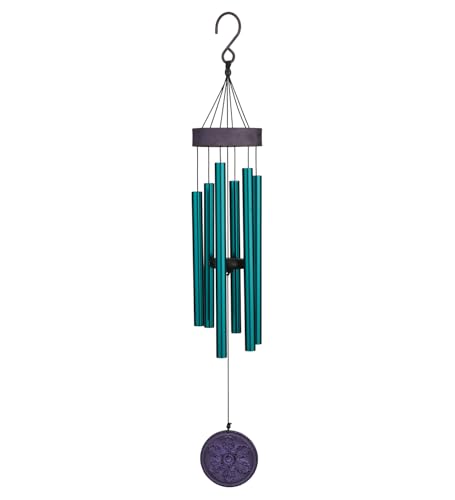 Regal Art & Gift Garden Medallion Chimes - Outdoor Decorative Metal Hanging Chime - Relaxing Sound for Yard, Patio, Porch or Garden - Purple - color: Purple