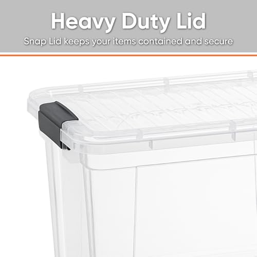 Superio Clear Storage Box with Lid, 2.5 Quart Plastic Container Bins for Organizing, Stackable Crates, BPA Free, Non Toxic, Odor Free, Organizers - size: 2.5 Quart