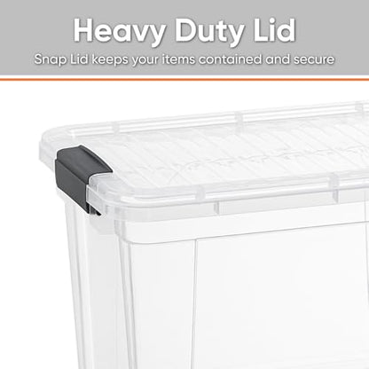 Superio Clear Storage Box with Lid, 2.5 Quart Plastic Container Bins for Organizing, Stackable Crates, BPA Free, Non Toxic, Odor Free, Organizers - size: 2.5 Quart