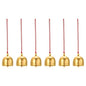 PATIKIL 6 Pcs Wind Chime, Hanging Bells Temple Bells Retro Outdoor Hanging Metal Chinese Wind Chime Round for Outside Garden Camping, Gold Red - color: Gold Red