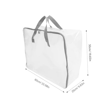 Large Capacity Portable Folding Storage Bag for Clothes Blankets and Quilts Durable and Material with Smooth Zipper for Moving and