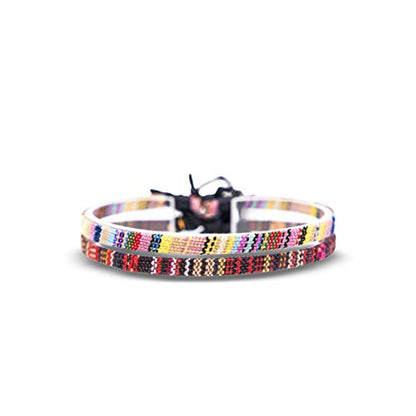 Made by Nami 2 Pcs Boho Surfer Bracelets for Women and Men Waterproof and Adjustable Braided Bracelets Set of 2 for Ethnic Hippie Style - color: Brown & Yellow