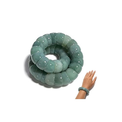 Natural Bodhi Seed Bracelets Anxiety Fidget Bracelets Anxiety Relief Items Protection Healing Stretch Bodhi Fidget Bracelet for Women Men - color: Jade Cloud Blue