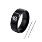 Spiritual Buddha Om Protection Jewelry-Stainless Steel Buddhism Yoga Meditation Prayer Amulet Finger Band Ring Pendant Free Necklace Chain Religious Buddhist Serenity Meditating Jewellry,Size 6-12