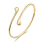 Sylph Gold Bracelets for Women, Chunky Bangle Bracelet Open Cuff/Teardrop Bangles Hypoallergenic Dainty Minimalist Jewelry for Everyday Wear - style: Gold Teardrop