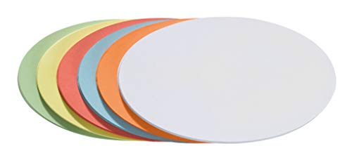 Franken UMZ 1119 04 Prompt Cards Oval 11 x 19 cm 130 GSM Pack of 500 Yellow 250 Stück Assorted Colours - color: Assorted Colours, size: 250 Stück