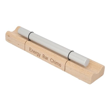 Single Tone Energy Chime for Mindfulness Meditation, Wooden Hand Chime with Mallet, Cherry Wood and Aluminum Alloy Healing Bell for Yoga Prayer Stress Relief (Moon Shaped) - size: Moon Shaped