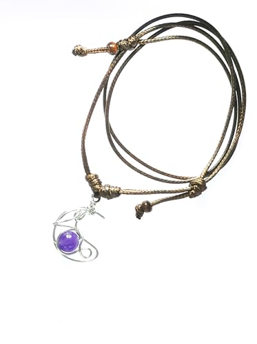 Crystal Pendant Necklaces Healing love Women's Men's choker Obsidian Tiger eye White Crystal Black Gold waterproof dainty Charm stackable statement Cute Stone necklace Unisex - style: Crystal pendant Amethyst Moon