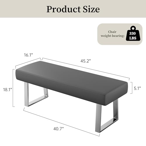 JIEXI Bedroom Bench Bed end upholstered Bench Indoor Corner Small Bench, with Metal Legs,for Kitchen entryway Dining Room and Living Room Window, Plant Bench, Footstool