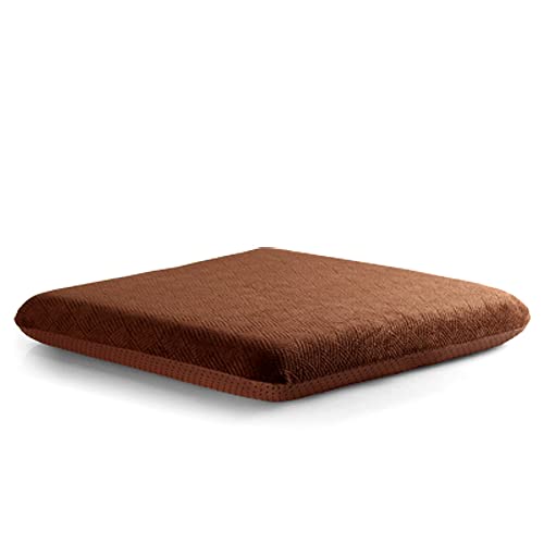 Sigmat Recliner Cushion for Elderly with Memory Foam 22x22x3 Inches Large Square Seat Cushion for Recliner Chair, Floor Pillow, Truck Seat Cushion Coffee - color: Brown, size: 22x22x3 In