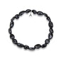 Adabele 1pc Natural Stretch Gemstone Bracelet 7mm-10mm Free Form Bead 7 Inch 7.5 Inch Healing Crystal Engergy Quartz Chakra Jewelry Women Birthday Gift - color: Black Tourmaline, size: 7 Inch (bead size 7-10mm)